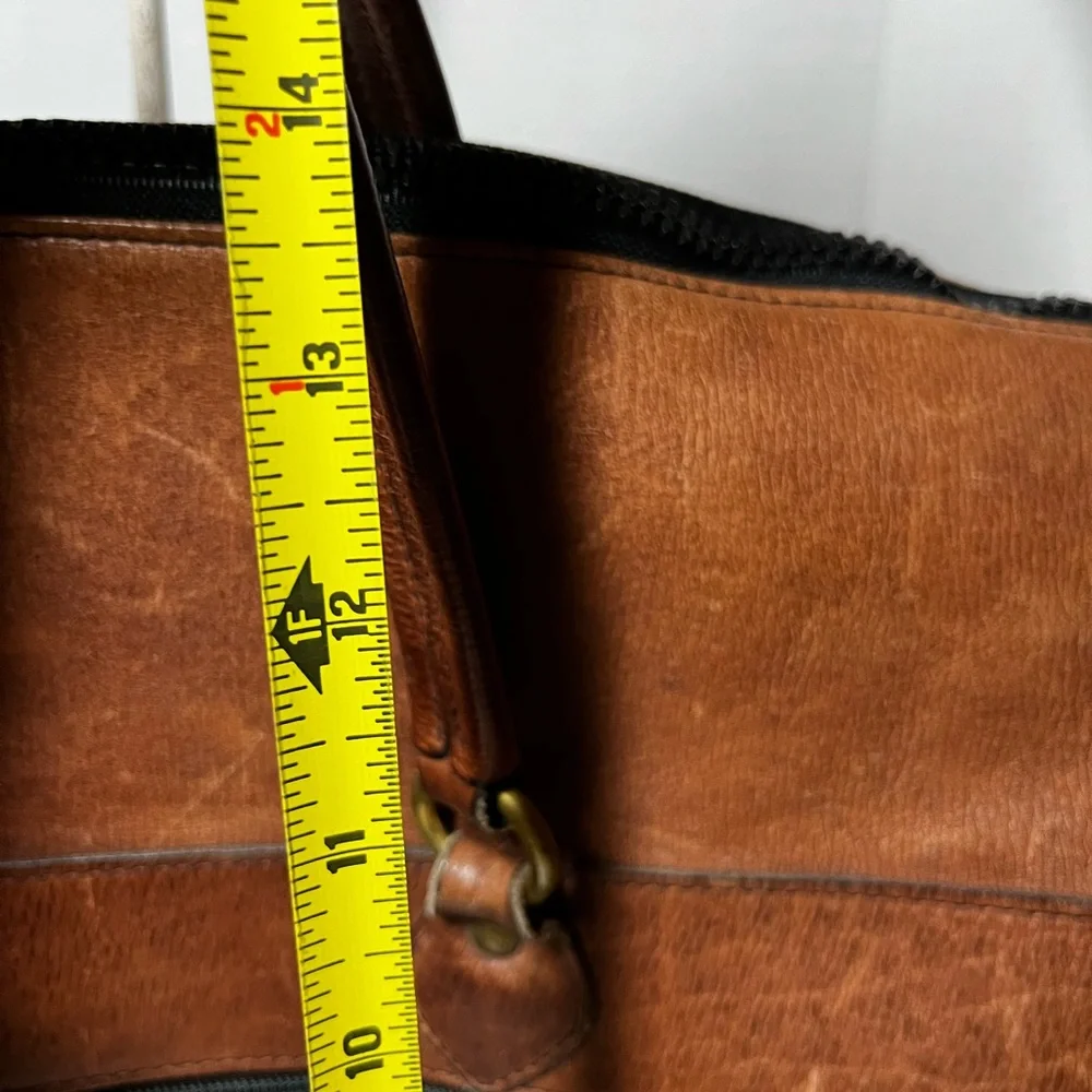 GLASER DESIGNS SAN FRANCISCO LEATHER and NYLON STADIUM Bag